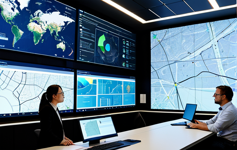 Smart City Innovation**

"A diverse group of city planners and engineers collaborating in a brightly lit, modern control room, monitoring real-time data visualizations of traffic flow and energy consumption. Large screens display maps overlaid with data points. The atmosphere is collaborative and innovative. fully clothed, safe for work, appropriate content, professional environment, perfect anatomy, natural proportions, professional photograph, high quality."

**
